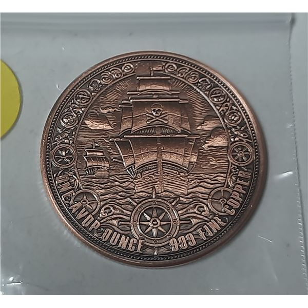 One AVDP Ounce 999 Fine Copper.