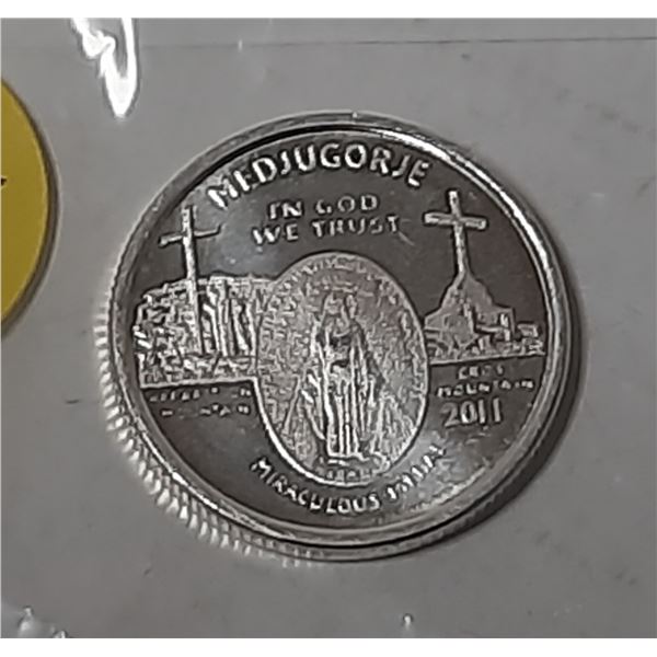 2011 Medjugorje Miraculous Medal - .999 Fine Silver - 1/4 Troy Ounce.