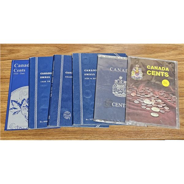 (6) Books of Canadian Small Cent Coins