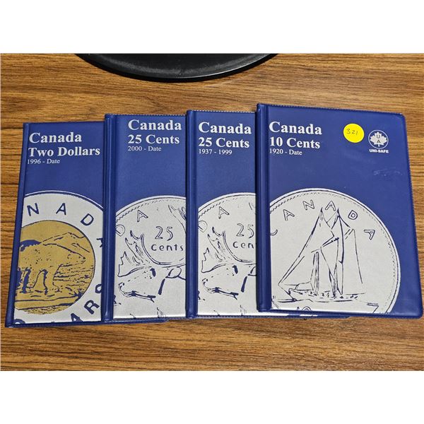 (4) Coin Collection Books – Empty