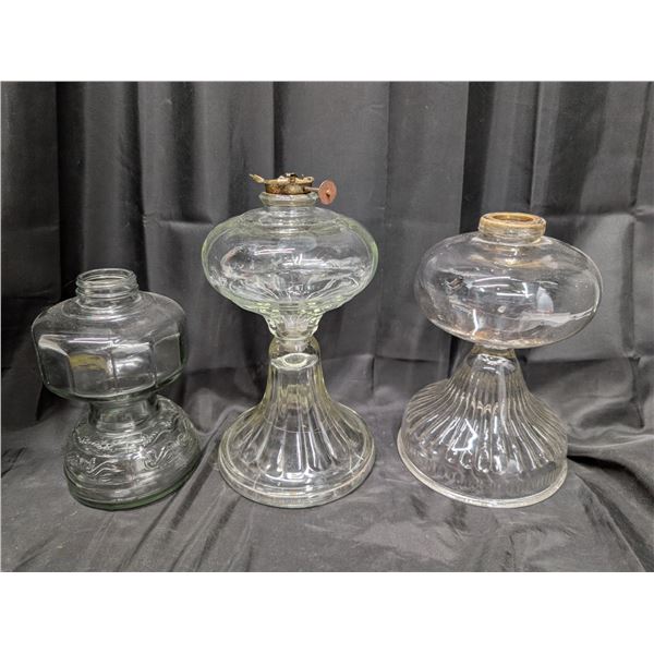 (3) Oil Lamp Bases