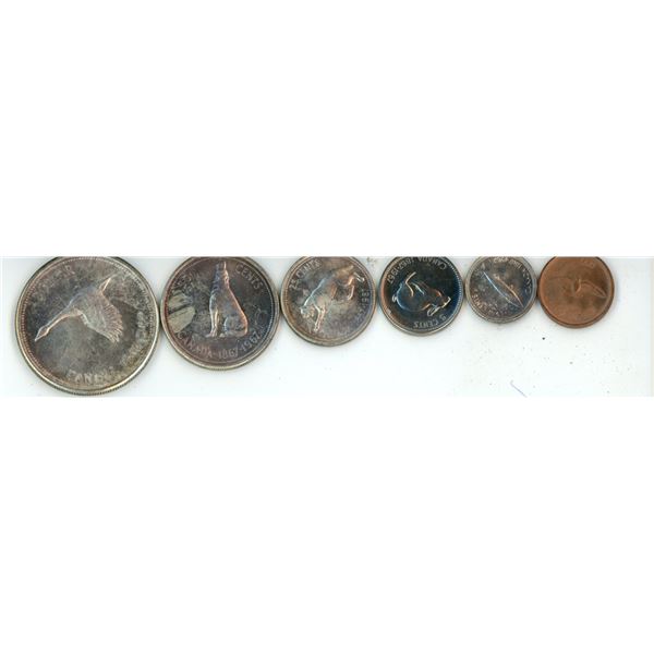 Royal Canadian Mint 1867-1967 Coins (Prowling Lynx Coin, Howling Wolf, and etc.)