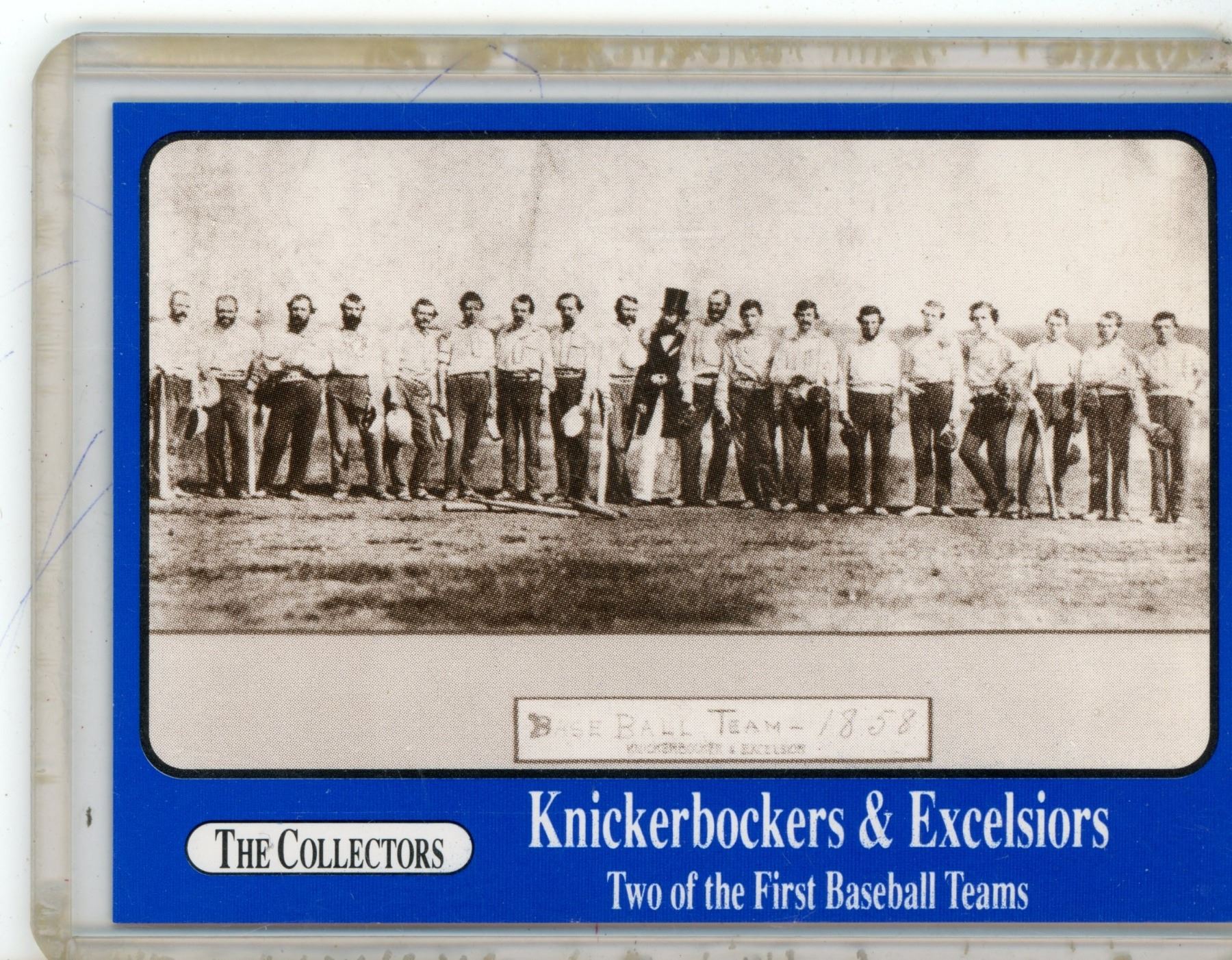 Knickerbockers & Excelsiors Two of the First baseball Teams The ...