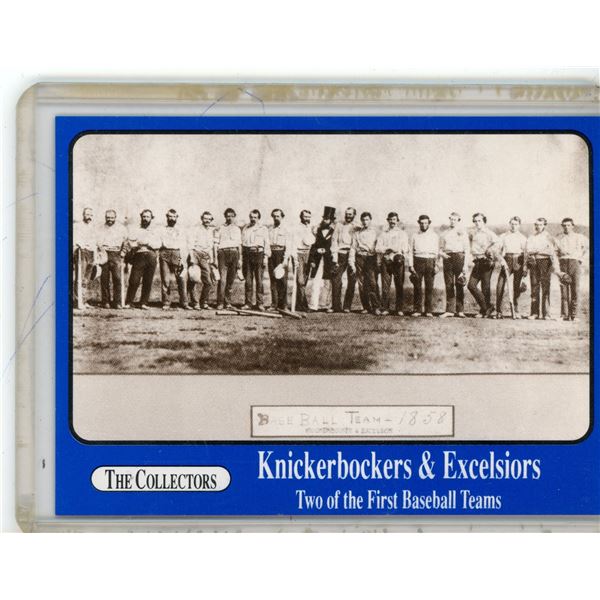 Knickerbockers & Excelsiors Two of the First baseball Teams The Collectors International Sports Seri