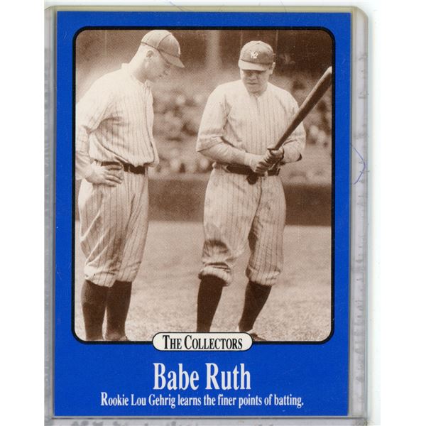 Babe Ruth Rookie Lou Gehrig Learns The Finer Points of Batting The Collectors International Sports S