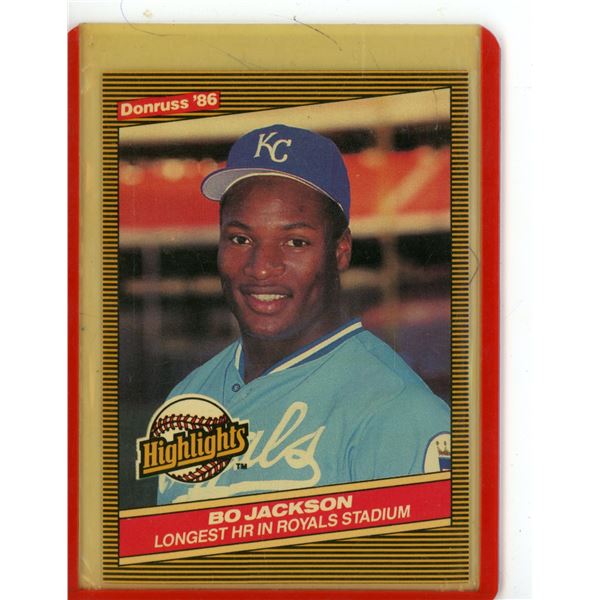 Bo Jackson Donruss '86 Highlights No.43 Baseball Card