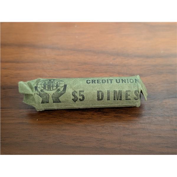 Roll of Canadian Ten Cent Coins (no Dates Confirmed)