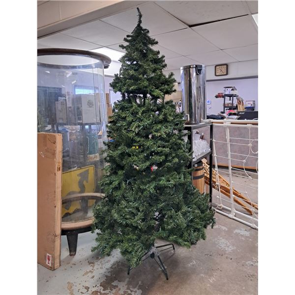 Artificial Christmas tree 3 piece w/stand light up 6.5 feet tall