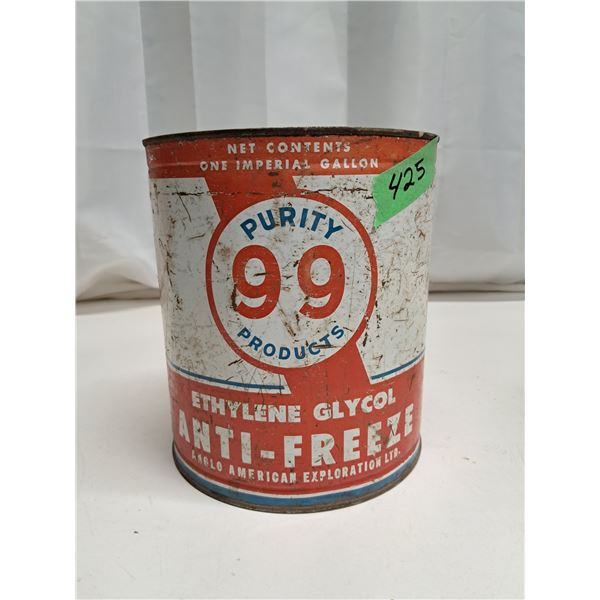 Purity 99 anti-freeze can plus pail w/handle