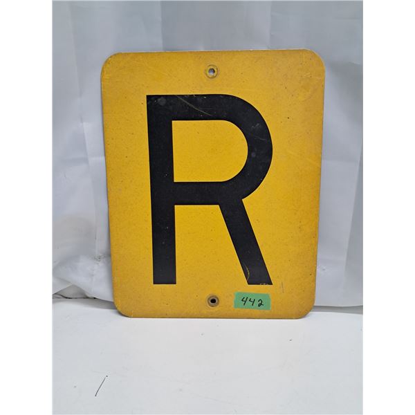 Aluminum railway sign 11/14