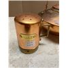 Image 2 : Solid Copper Salt and Pepper Shakers and Tea Kettle