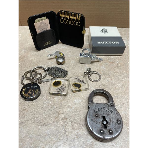 Misc. Key Chains, Miniature Locks, Six Lever Lock Made in Germany, No Keys