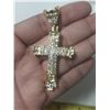 Image 3 : Gold Colour Cross Jesus Pendant Necklace.