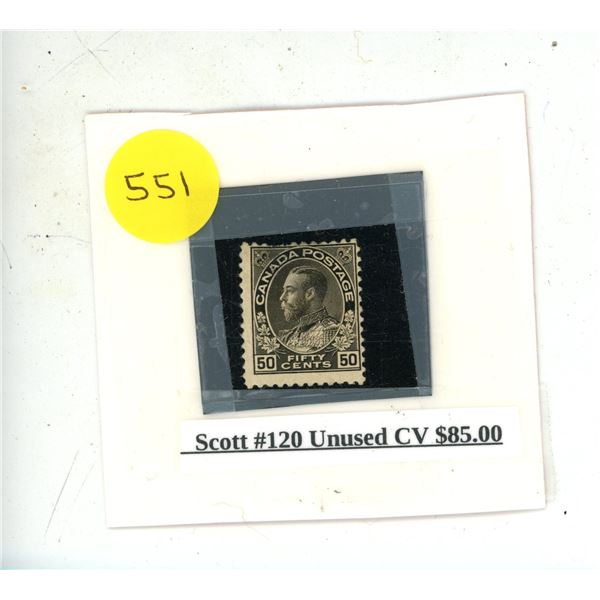 Scott #120 Unused CV $85.00.