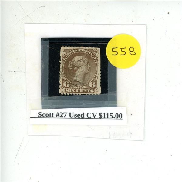Scott #27 Used CV $115.00.