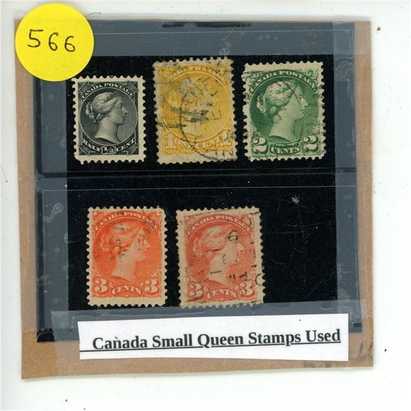 Canada Small Queen Stamps Used.