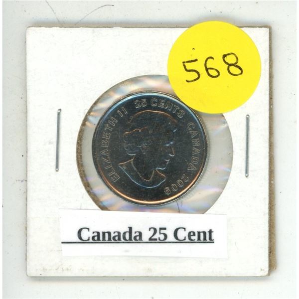 2002 Men's Hockey Canada 25 Cents.
