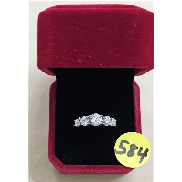 #584-3.60 CT TW GRA CERTIFIED ROUND BRILLIANT CUT MOISSANITE STONES VVS D COLOR WITH THE 5 MOISSANIT