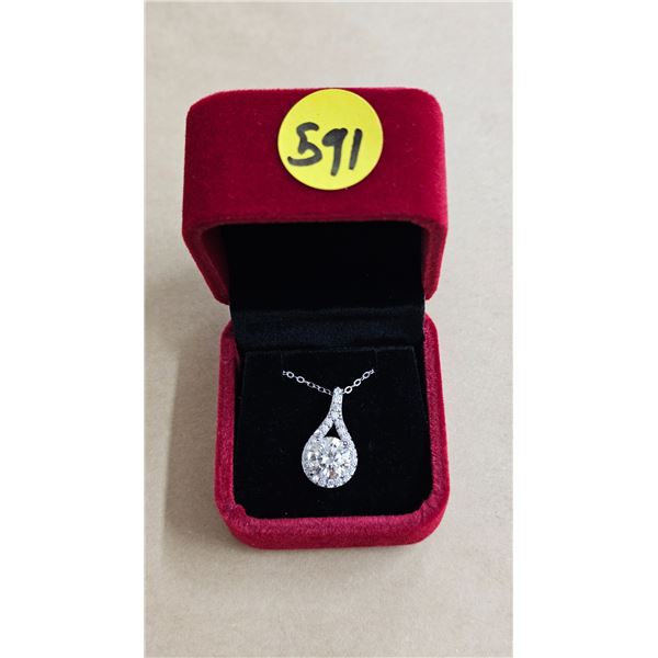 #591-3.00 CT GRA CERTIFIED ROUND BRILLIANT CUT MOISSANITE STONE VVS D COLOR WITH THE 24 ROUND BRILLI