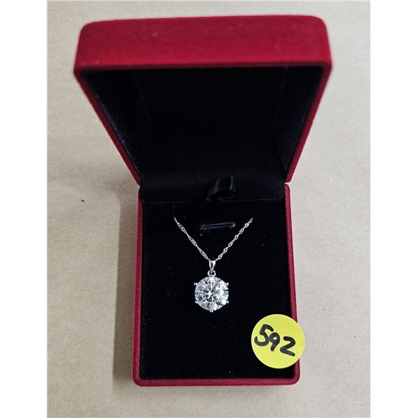 #592-6.00 CT GRA CERTIFIED ROUND BRILLIANT CUT MOISSANITE STONE VVS D COLOR WITH THE MOISSANITE STON