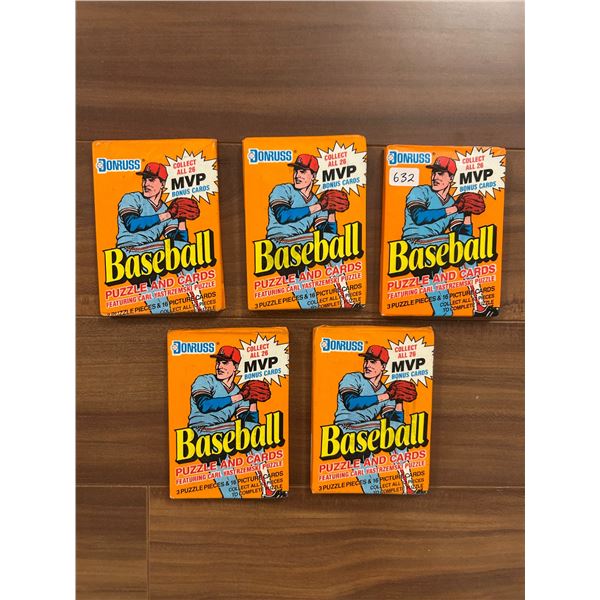 1990 Donruss Baseball Card Wax Packs (5)