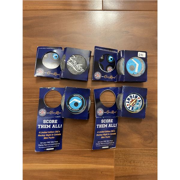 CBC Hockey Night In Canada Mini Puck Set (4)