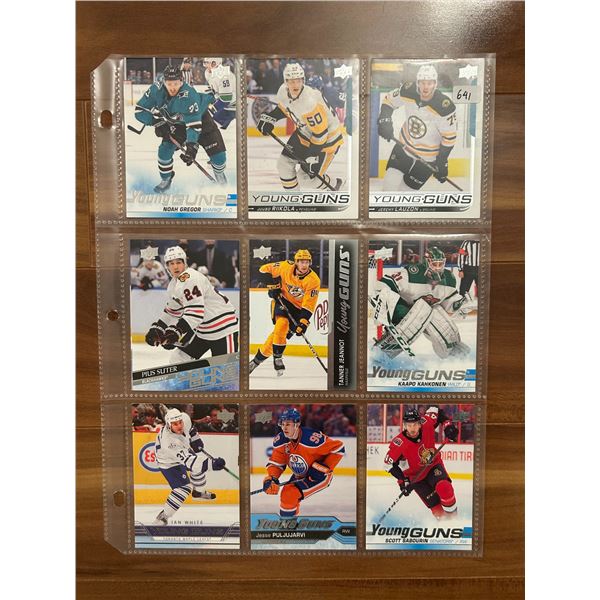 Young Guns Rookie Cards - 1 Sheet (9 Cards)