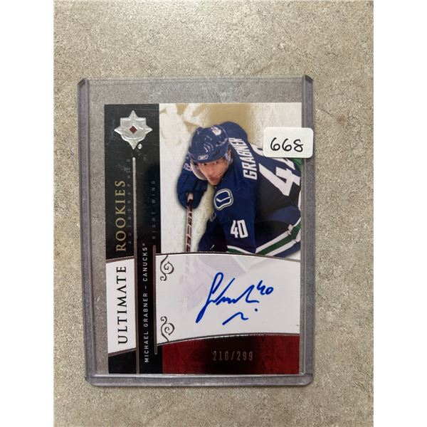 Michael Grabner - Autographed Rookie Card