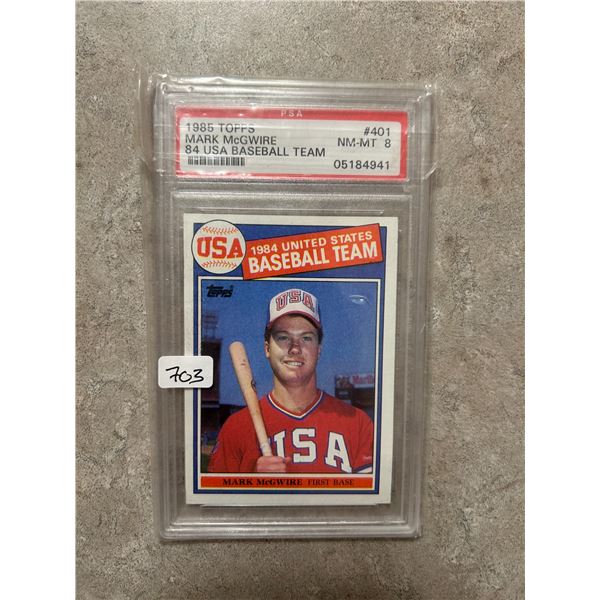 Mark McGwire - Rookie Card - Graded Near Mint / Mint