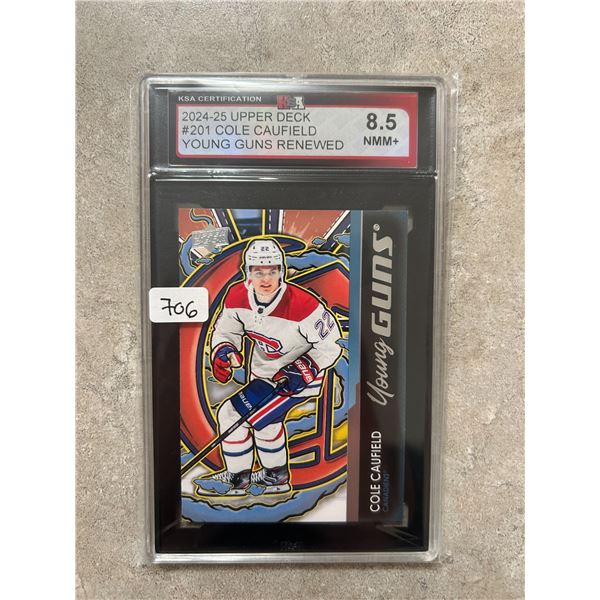 Cole Caufield - Young GunsRookie Card Renewed - Graded Near Mint / Mint +