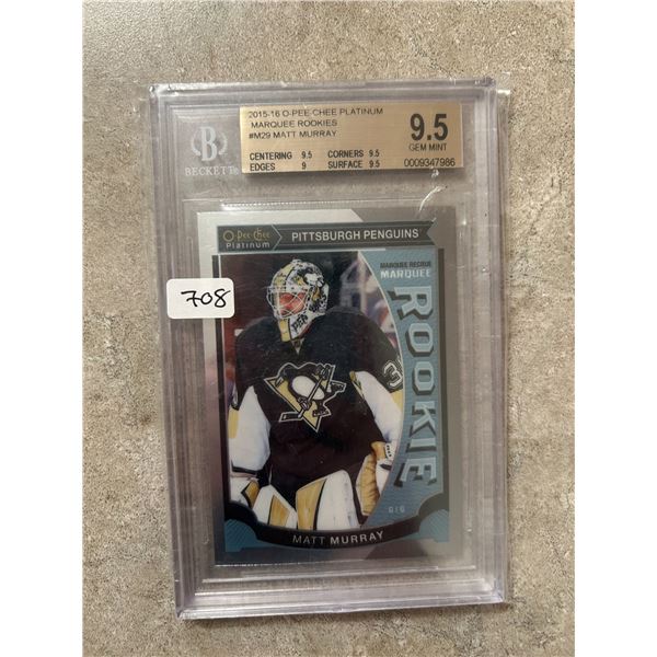 Matt Murray - Rookie Card - Graded Gem Mint