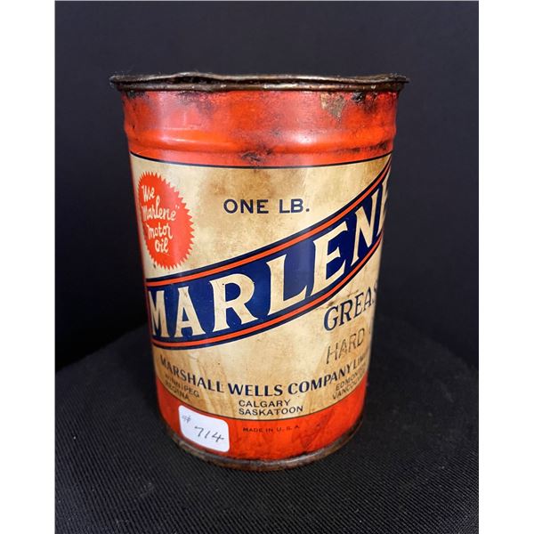 LOT # 714......1 lb. Marlene Grease Tin