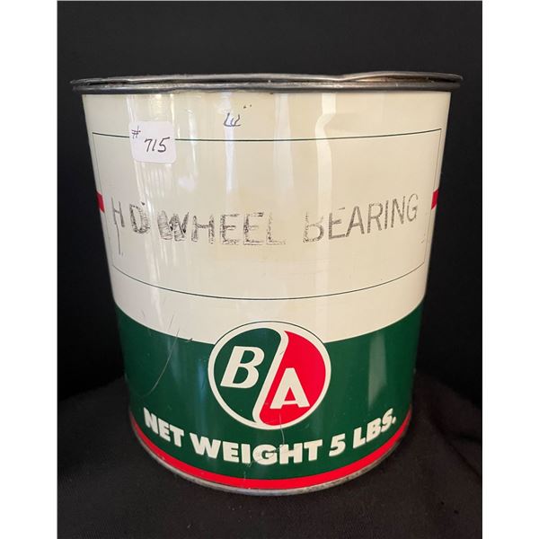 LOT # 715......5 lb. B/A Wheel Bearing Grease Can
