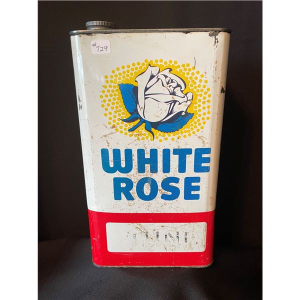LOT # 729....1 Imperial Gallon White Rose Oil Can