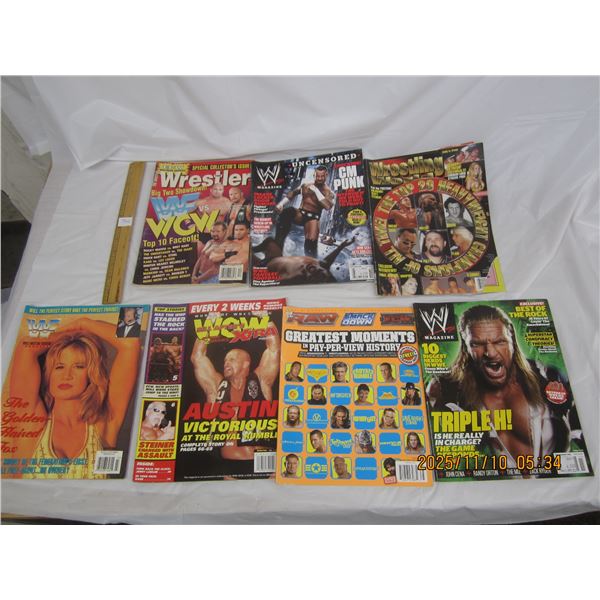 744. 7 Vintage Wrestling Magazines