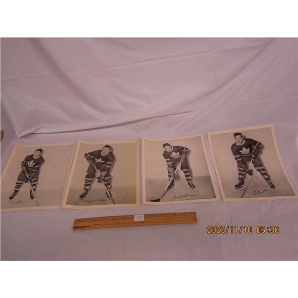 757. Lot of 4 Bee Hive Corn Syrup Hockey Photos