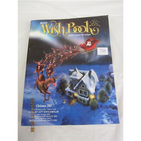 768. 2001 Sears Wish Book Christmas Catalogue