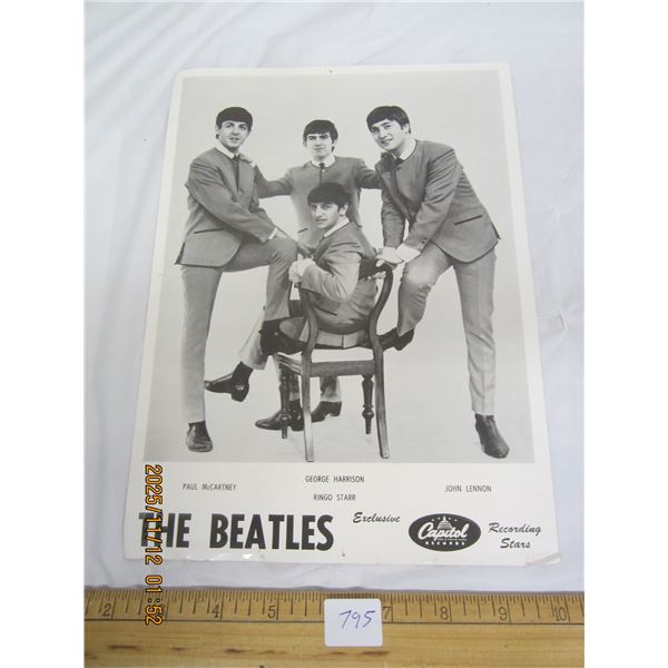 795. Original 1960' s The Beatles Fan Picture