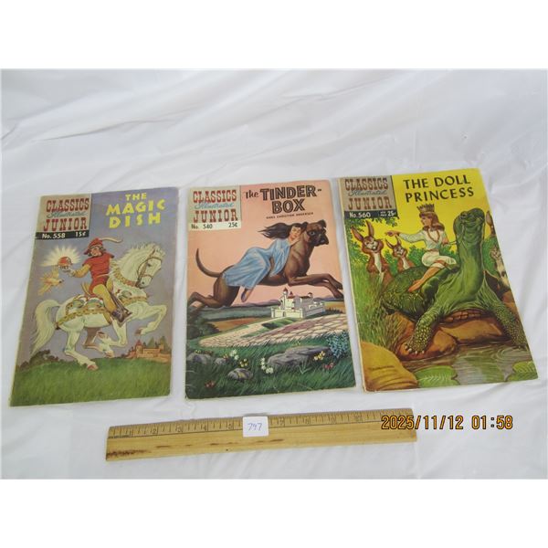 797. Vintage Lot of 3 Classics Illustrated Junior Comic