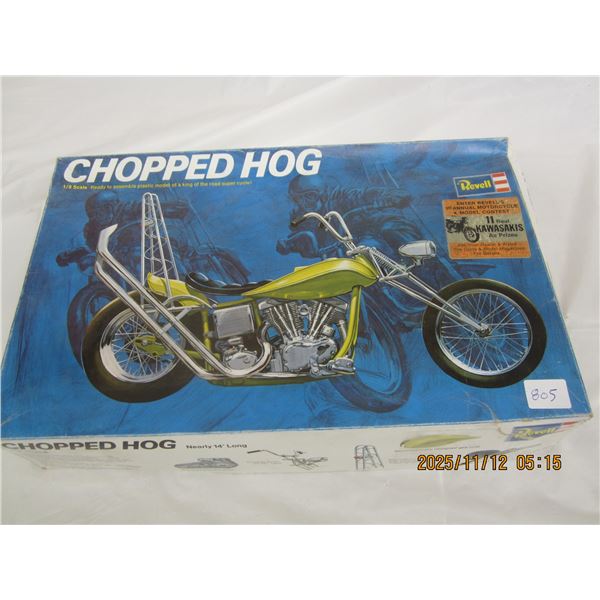 805. 1969 Chopped Hog Revell Model Kit of a Chopped Harly Davidson Bike