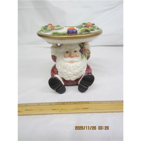 825. Vintage Fitz and Floyd Santa Clause Cookie Dish