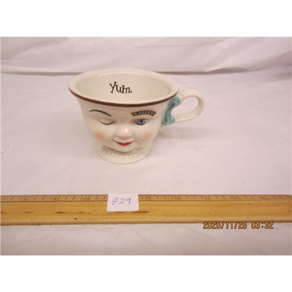 829. Vintage Bailey's Irish Cream Winking Female Teacup