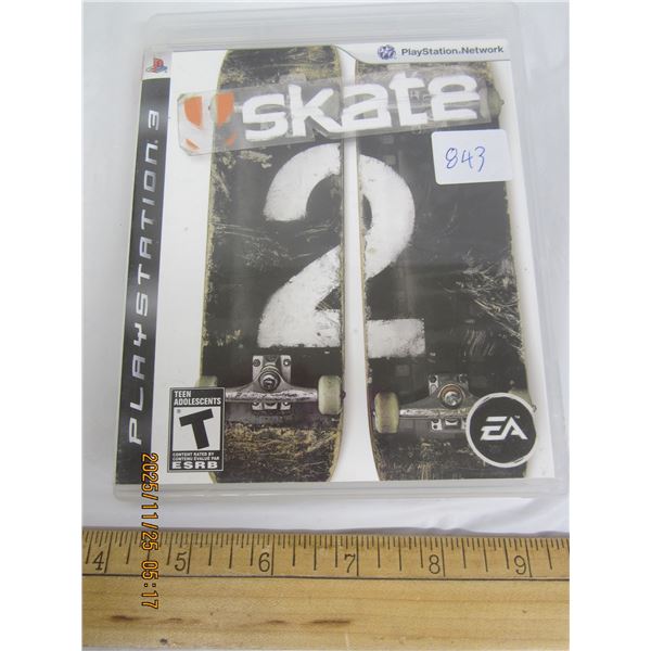 843. Sony Play Station Skate 2 with Booklet CD in Good Condition