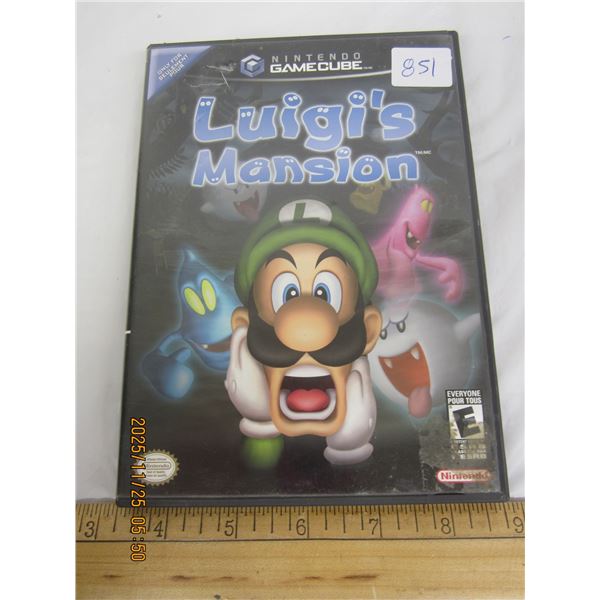 851. Nintendo Game Cube Luigi's Mansion with Booklet CD in Good Condition