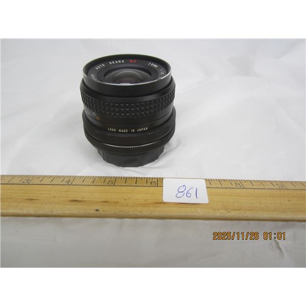 861. Sears 28mm Camera Lense For 35mm Camera 2and ¼ inches Long