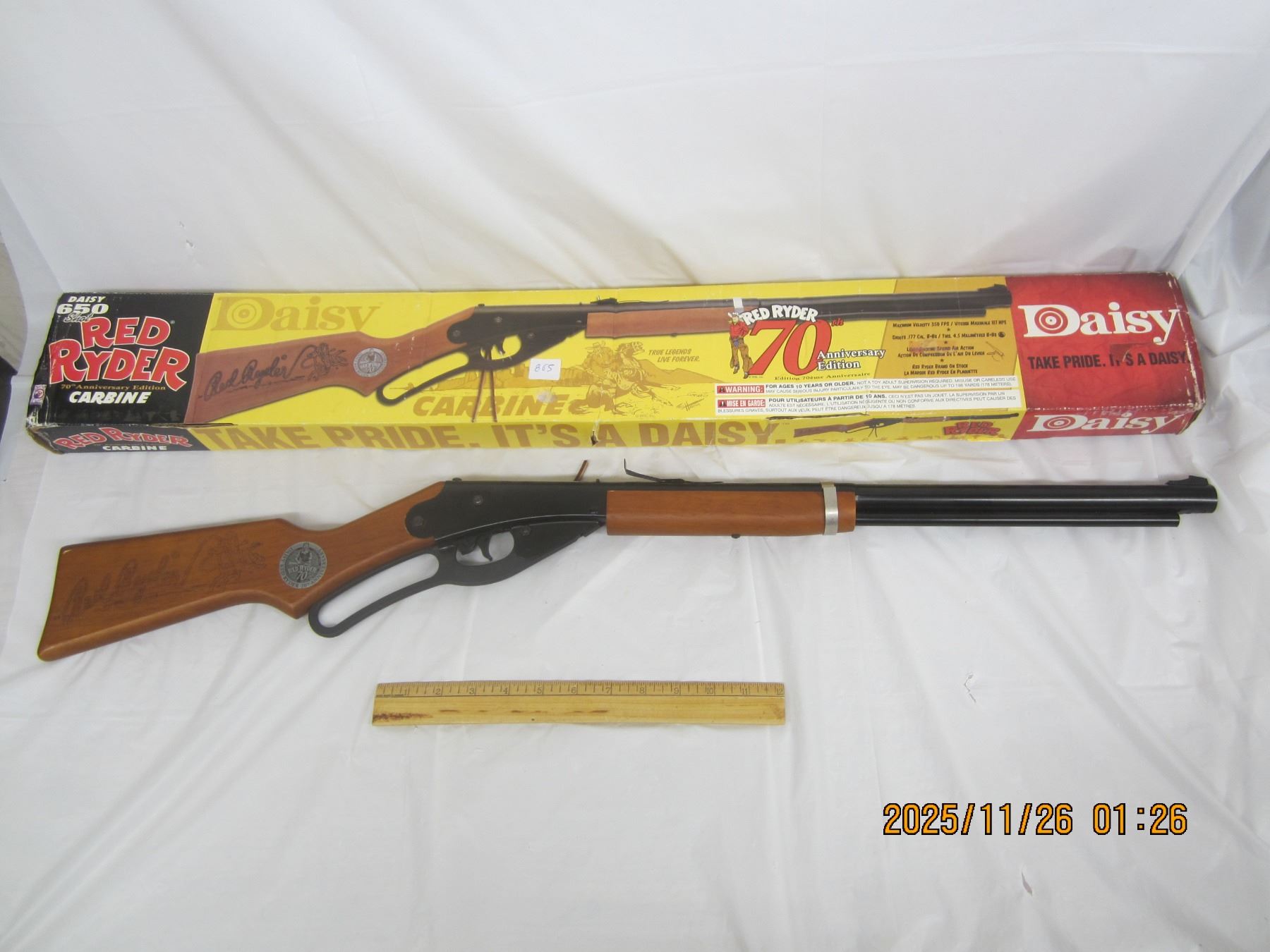 Red Rider Daisy Box 865. Daisy Red Rider 70th Anniversary BB Rifle with Box Working Good ...