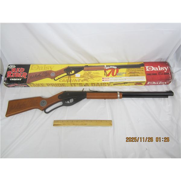 865. Daisy Red Rider 70th Anniversary BB Rifle with Box Working Good Condition