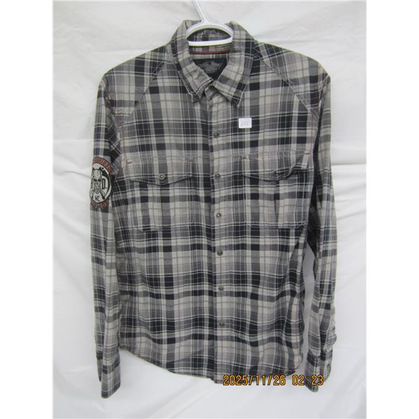866. Harley Davidson Snap Button Up Shirt Size Medium