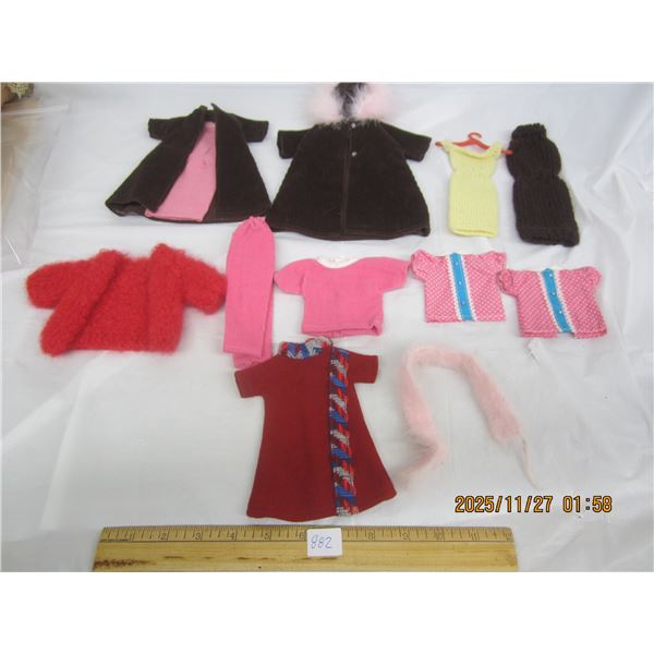 882. Lot of Handmade 1960's Barbi Doll Clothing