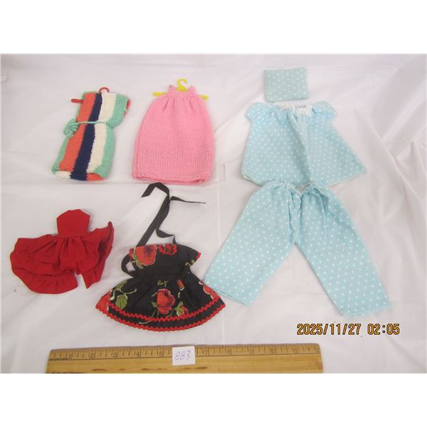 883. Lot of Handmade 1960's Barbie Doll Clothing